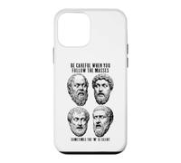Funny Philosophy Socrate Aurelius Aristote Platon Masses Coque pour iPhone 12 Mini