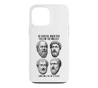Funny Philosophy Socrate Aurelius Aristote Platon Masses Coque pour iPhone 13 Pro Max