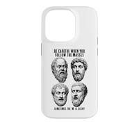 Funny Philosophy Socrate Aurelius Aristote Platon Masses Coque pour iPhone 14 Pro