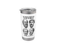 Funny Philosophy Socrate Aurelius Aristote Platon Masses Gobelet isotherme en acier inoxydable double paroi