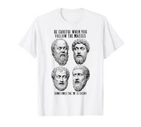 Funny Philosophy Socrate Aurelius Aristote Platon Masses T-Shirt Graphique avec Valeur