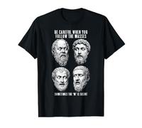Funny Philosophy Socrate Aurelius Aristote Platon Masses T-Shirt Graphique avec Valeur