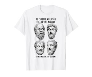 Funny Philosophy Socrate Aurelius Aristote Platon Masses T-Shirt Graphique avec Valeur