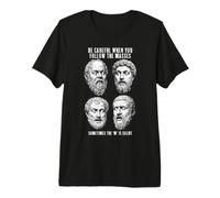 Funny Philosophy Socrate Aurelius Aristote Platon Masses T-Shirt Haut de Gamme