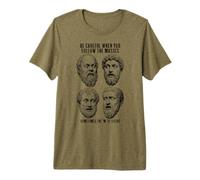Funny Philosophy Socrate Aurelius Aristote Platon Masses T-Shirt Haut de Gamme