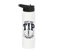 Funny Phlebotomy Just The Tip I Promise Phlebotomist Stainless Steel Insulated Water Bottle