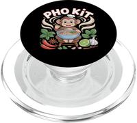 Funny Pho Kit Monkey Pun Vietnamien Nouilles Bol Humour PopSockets PopGrip pour MagSafe