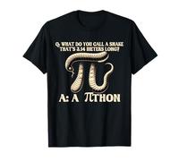 Funny Pi Day 3.14 Outfit Python Snake Humour Pi Math Science T-Shirt
