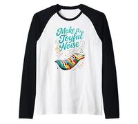 Funny Pianist Make a Joyful Noise Piano Manche Raglan