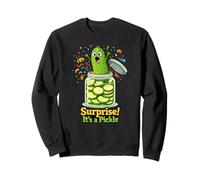 Funny Pickle in Jar Surprise Moment Art Sweatshirt