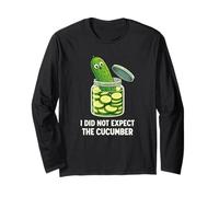 Funny Pickle Jar Cucumber Visual Joke Manche Longue