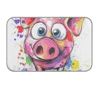 Funny Pig Art Painting Summer Dog Cage Pad Auto-rafraîchissant 96,5 x 58,4 cm Tapis pour chihuahua Intérieur non électrique Tapete Frio para perros M