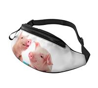 Funny Pig Hangs on The Fence Crossbody Bag Runner Small Hip Pouch Bum Bag Running Waistpack Bumbag Beltbag Sport Slim Fashion for Jogging Randonnée Femme