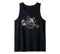 Funny Pig Smoking Playing Guitare, Rock'n Roll Music Design Débardeur
