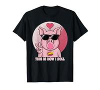 Funny Pig This is How I Roll Pop Art Pigs Lover T-Shirt