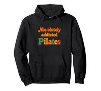 Funny Pilates Pun Abs-solument Accro au Pilates rétro Sweat à Capuche