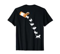 Funny Pills Chat Blanc sur Le Dos T-Shirt
