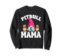 Funny Pitbull Graphic for Women Dog Lover GNOME Pitbull Mama Sweatshirt
