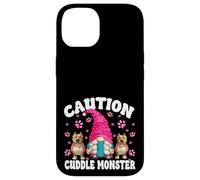 Funny Pitbull Graphic for Women Girl Caution Cuddle Monster Coque pour iPhone 14