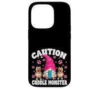 Funny Pitbull Graphic for Women Girl Caution Cuddle Monster Coque pour iPhone 14 Pro
