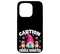 Funny Pitbull Graphic for Women Girl Caution Cuddle Monster Coque pour iPhone 15 Pro