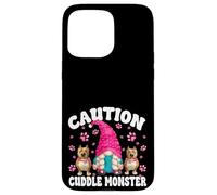 Funny Pitbull Graphic for Women Girl Caution Cuddle Monster Coque pour iPhone 15 Pro Max