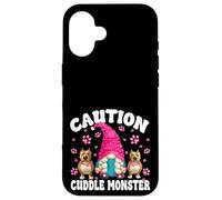 Funny Pitbull Graphic for Women Girl Caution Cuddle Monster Coque pour iPhone 16