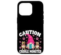 Funny Pitbull Graphic for Women Girl Caution Cuddle Monster Coque pour iPhone 16 Pro