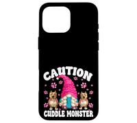 Funny Pitbull Graphic for Women Girl Caution Cuddle Monster Coque pour iPhone 16 Pro Max
