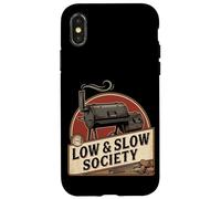 Funny Pitmaster Barbecue Fumoir Grill Cadeau de fête Low Slow Society Coque pour iPhone X/XS