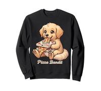 Funny Pizza Bandit, Chien et Chiot Golden Retriever, Amateur de Pizzas Sweatshirt