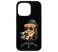 Funny Pizza Gamer Controller Chaise de Gamer Tranche de Niveau Alimentaire Coque pour iPhone 13 Pro