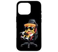 Funny Pizza Gamer Controller Chaise de Gamer Tranche de Niveau Alimentaire Coque pour iPhone 16 Pro
