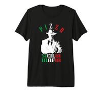 Funny Pizza Sicilia Mafia T-Shirt Haut de Gamme