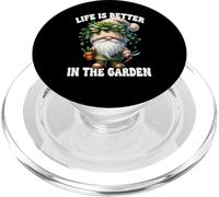Funny Plant Lover Gnome Grandpa Life Is Better In The Garden PopSockets PopGrip pour MagSafe