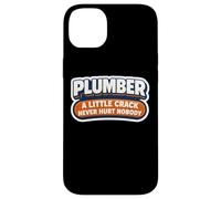 Funny Plumber A Little Crack Never Hurt Nobody Joke Citation Coque pour iPhone 14 Plus