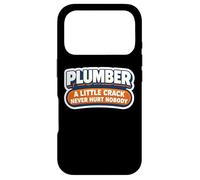 Funny Plumber A Little Crack Never Hurt Nobody Joke Citation Coque pour iPhone 17 Pro