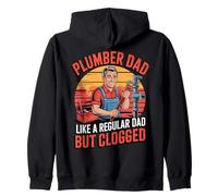 Funny Plumber Dad Like a Regular Dad but Clogged Sweat à Capuche