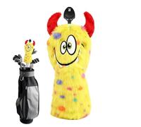 Funny Plush Golf Head Cover - Soft Animal Character Wood Protector, Extra-Long Elastic Neck for Shaft Protection, Universal Fit for 460cc Drivers & Fairway Woods, Unique Golf Gift | for Men & Women