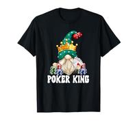 Funny Poker King GNOME Graphic for Men for Casino Night T-Shirt