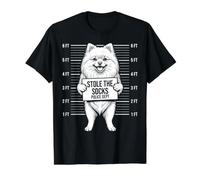 Funny Pomeranian a volé la Gamme Socks Police T-Shirt Graphique avec Valeur