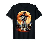 Funny Poodle Witch Spooky Ghost Halloween Costume T-Shirt