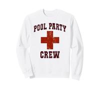 Funny Pool Party Crew Sisters Cruise Lifeguard Swim Camp Sweatshirt