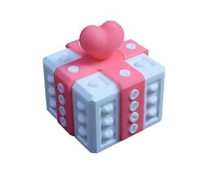 Funny Prank Box - Novelty Screw Puzzle Case | 6.5x6.5x7.1cm PP Trick Container with Printed Design, Pink Red Blue Gag Box with Hidden Slot, Joke Gift for Kids Money Surprises Party