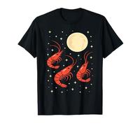 Funny Prawn Howling at The Moon Shrimp Lovers T-Shirt