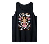 Funny Pretzel Queen Dirndl Biergarten Oktoberfest Beer Débardeur