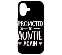 Funny Promoted to Auntie Again Pregnancy Announcement Aunt Coque pour iPhone 17