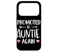 Funny Promoted to Auntie Again Pregnancy Announcement Aunt Coque pour iPhone 17 Pro