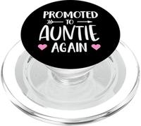 Funny Promoted to Auntie Again Pregnancy Announcement Aunt PopSockets PopGrip pour MagSafe