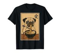 Funny Pug Ramen Graphic Japanese Kawaii Anime Pug T-Shirt